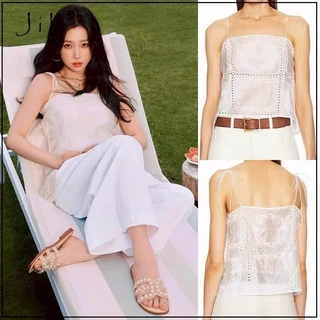 BY IRA Ashton top เสื้อสายเดี่ยวผ้าลูกไม้ แหวกข้าง ดีเทลมัดโบว์ที่ไหล่ สุดคิ้ววว