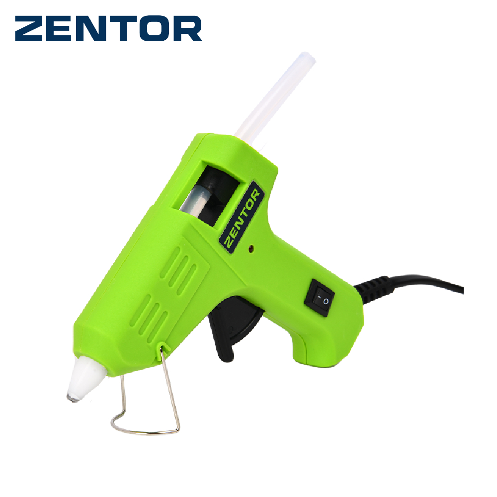 Zentor ปืนกาว ปืนยิงกาวไฟฟ้า ปืนยิงกาวร้อน กำลังไฟ 20-80 วัตต์ ร้อนเร็ว มีขาตั้งและสวิตช์ Glue Gun