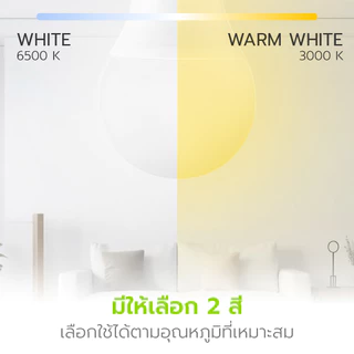 Cheers9 หลอด LED หลอดไฟ light bulb ขั้ว E27 2สี ขาว วอร์มไวท์ ประหยัดพลังงานได้ดี ได้รับมาตรฐาน มอก.