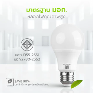 Cheers9 หลอด LED หลอดไฟ light bulb ขั้ว E27 2สี ขาว วอร์มไวท์ ประหยัดพลังงานได้ดี ได้รับมาตรฐาน มอก.