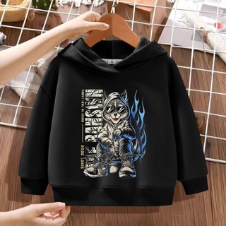 E1222เสื้อฮู้ดเด็กแขนยาวผ้านุ่มใสสบายฯ ลายสวยแฟชั่งได้ทั้งเด…