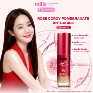 MILLE เอสเซนส์น้ำโสมกุหลาบถั่งเช่า ลดเลือนจุดด่างดำ ROSE CORDY POMEGRANATE ANTI-AGING ESSENCE 35 ml.