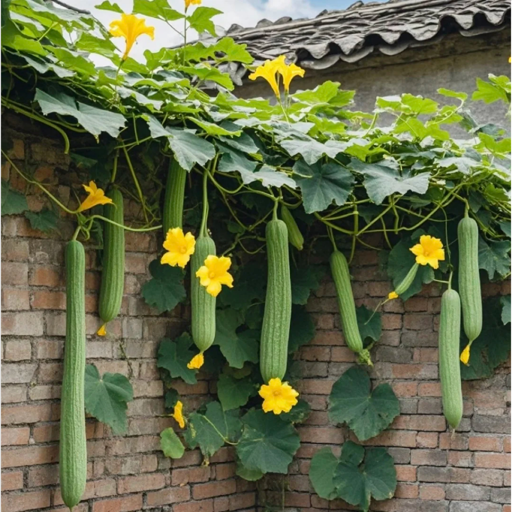 40เมล็ด/ซอง Long Luffa Seeds เมล็ดพันธุ์ บวบหอมยาว Long Loofah Sponge Gourd Patola Seeds for Planting Vegetable Plant - รูปที่ 2