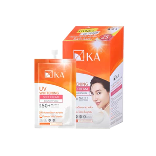 [1 กล่อง]เคเอ ยูวี ไวท์เทนนิ่ง ซอฟท์ครีม spf 50+ แบบซอง ขนาด 7กรัม (กล่อง 6 ซอง)