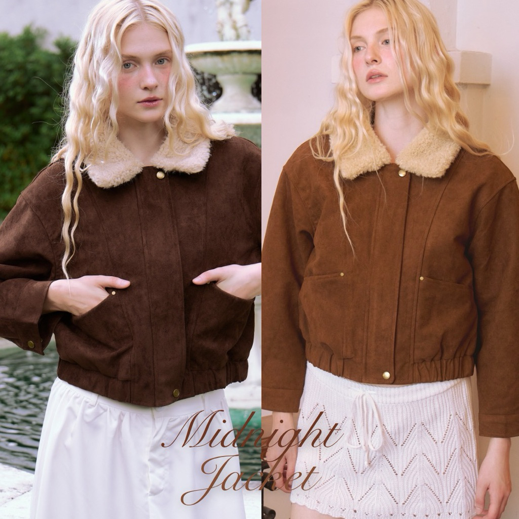 (2สี) MIDNIGHT SUEDE JACKET รุ่น T113 - Mesave