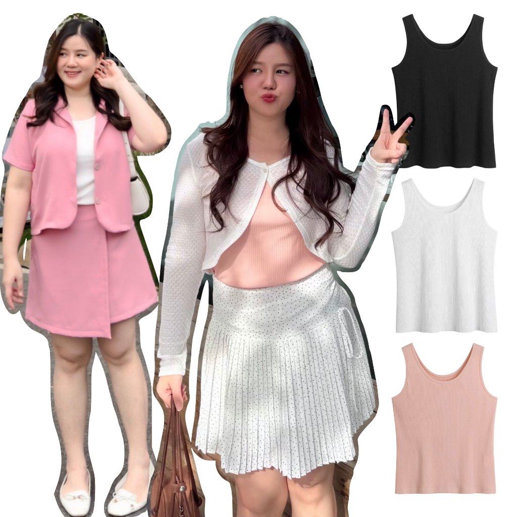 (❤️อกถึง 48") Undershirt เสื้อสาวอวบ ชุดสาวอวบ