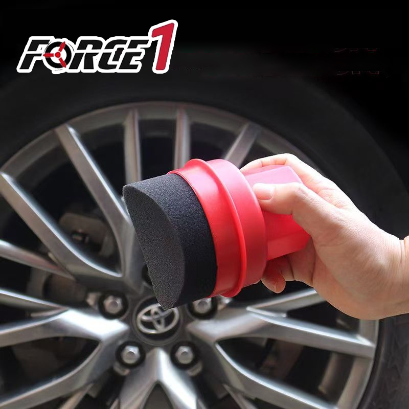 ฟองน้ํามือถือตัวรถยางขัดแว็กซ์แปรงฟองน้ําทําความสะอาดน้ํามันแปรงฟองน้ํา Contour Dressing Applicator ล้อ