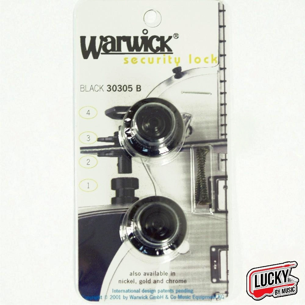 [โค้ดลด100-🔥] Warwick หมุดล็อคสายสะพาย รุ่น30305-SET-B Security Locks กีต้าร์ไฟฟ้า-เบส หมุดสายสะพาย 