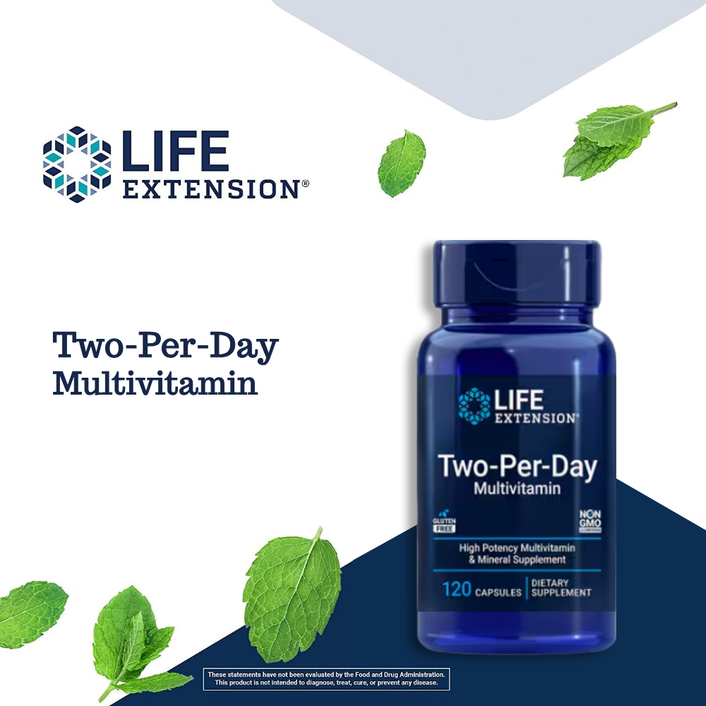 มัลติวิตามิน 2-Per-Day 120 แคปซูล Life Extension