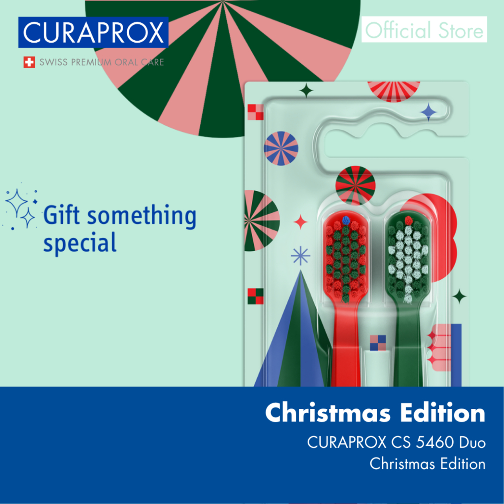 CURAPROX แปรงสีฟัน คูราพรอกซ์ รุ่น Christmas Edition 2025 สำหรับผู้ใหญ่ (จำหน่ายแบบคู่)