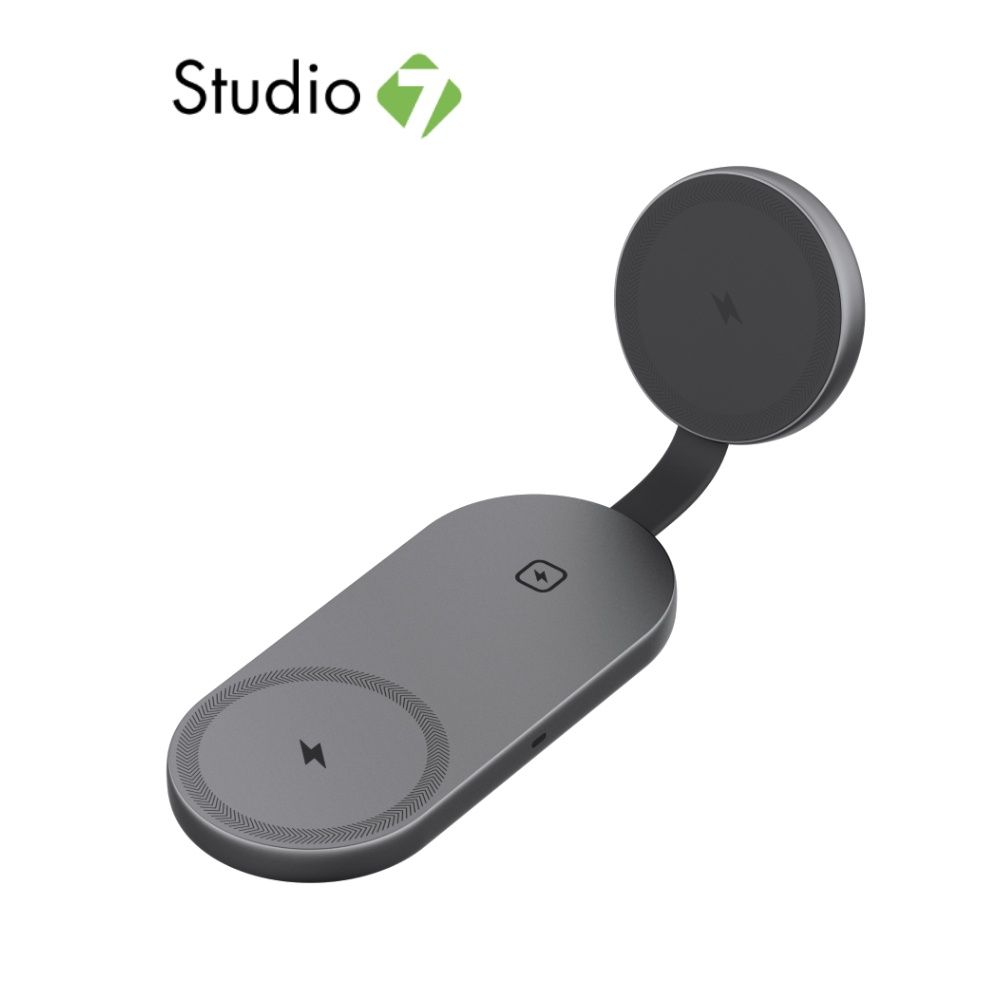 ที่ชาร์จไร้สาย AUKEY 3-in-1 Qi2.2 Wireless Charger Foldable Magnetic Pad 25W (LC-MC314) by Studio7