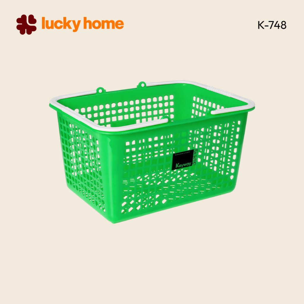 LUCKY HOME ตะกร้าช็อปปิ้ง (MILAN) K-748 ขนาด : 30 x 41 x 21.5 cm