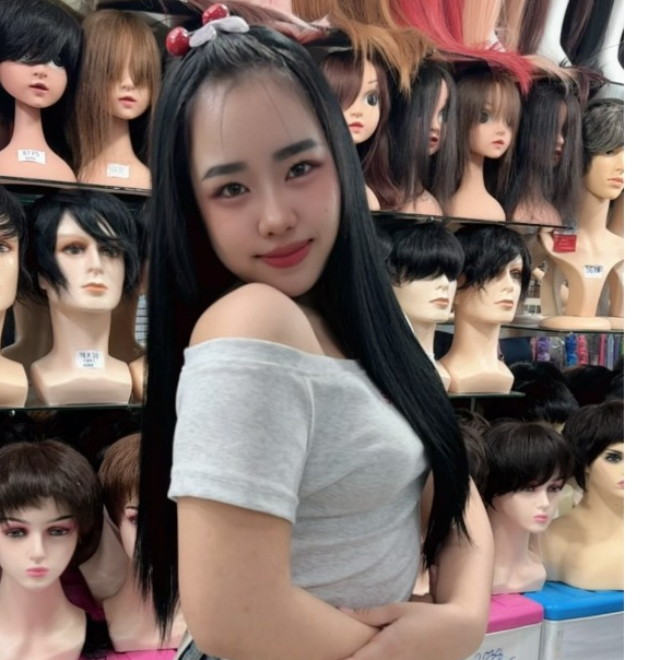 วิกผมวิกครึ่งหัว ฮาฟวิกตรงยาวร หัสB0570 รูปที่ 6