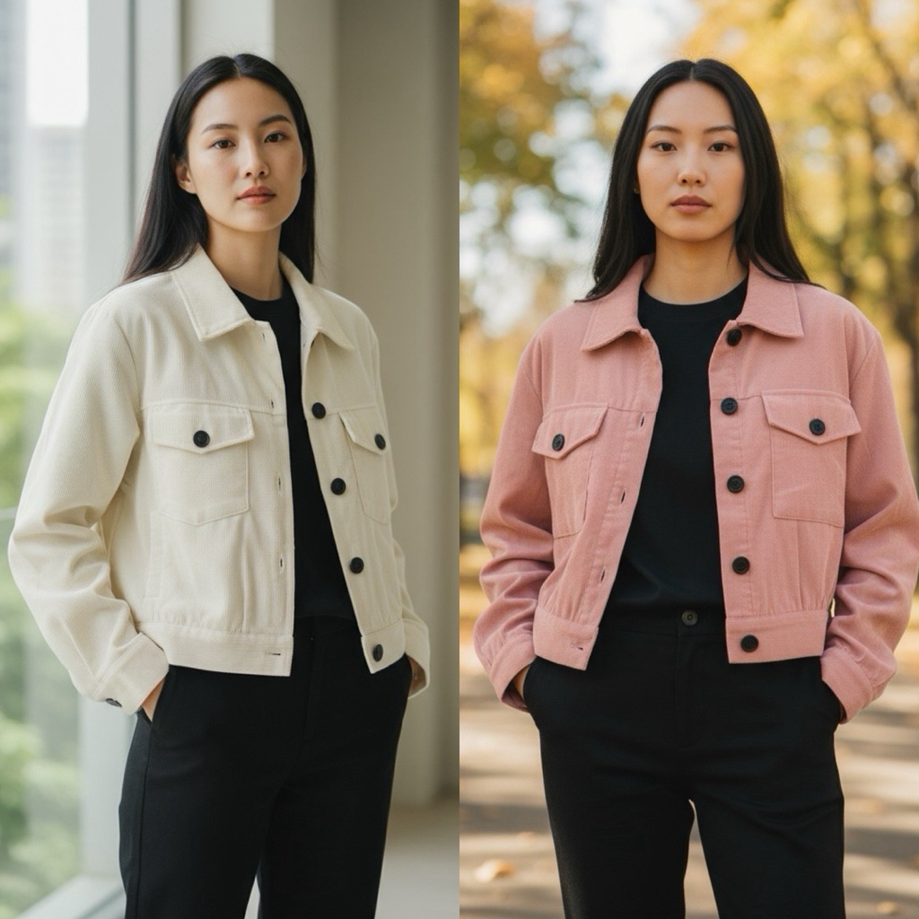 Jacket ผ้าลูกฟูกร่องเล็กเนื้อนุ่ม