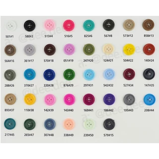 กระดุมพลาสติก6612 ขนาด 15มิล 20มิล สีอยู่ภาพที่ 2 กระดุมพลาสติก กระดุมพลาสติค กระดุมเรซิ่น