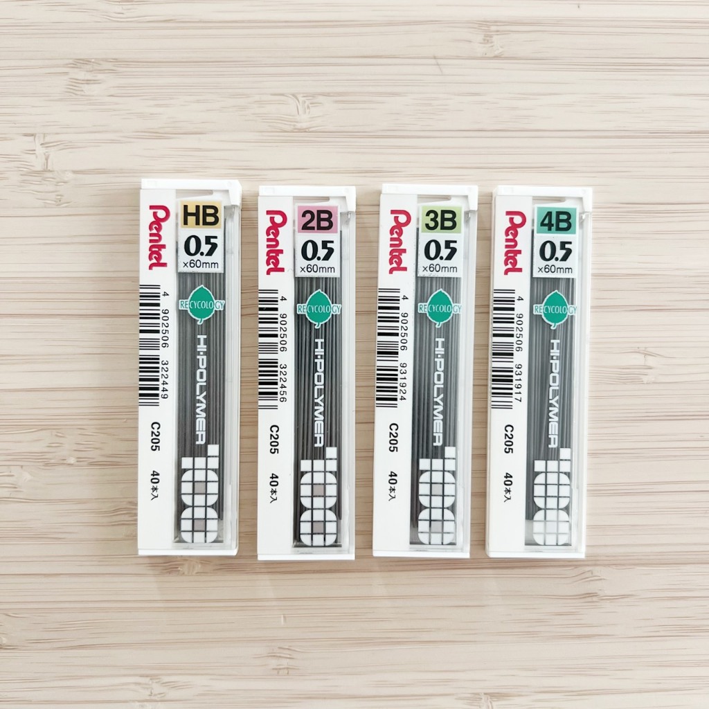 ไส้ดินสอกด #pentel(40 ไส้)HB/2B/3B/4B