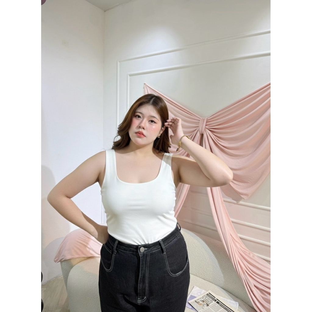 Tank Chubby Top ☾⋆⁺₊🐈⬛🐾⋆⁺₊⋆  เสื้อกล้ามผ้าเนื้อหนา ผ้านิ่มใส่สบาย ผ้าดีไม่ร้อน ไม่อับเหงื่อ สามารถใส่ซับในได้ - รูปที่ 7