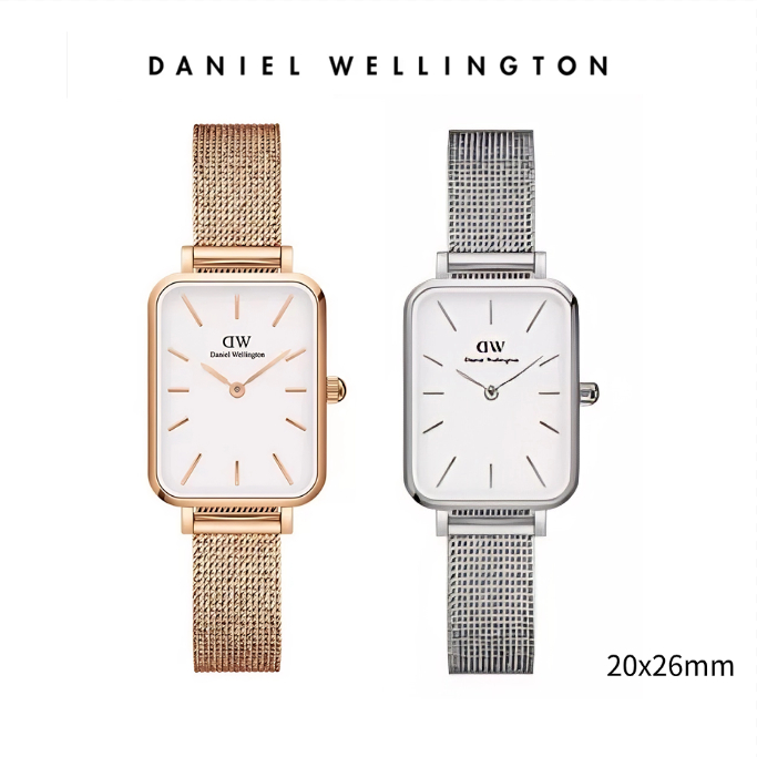 【ของแท้ 💯จัดส่งที่รวดเร็ว🚀】Daniel Wellington นาฬิกา Quadro Pressed Rose Gold MOP สีโรสโกลด์