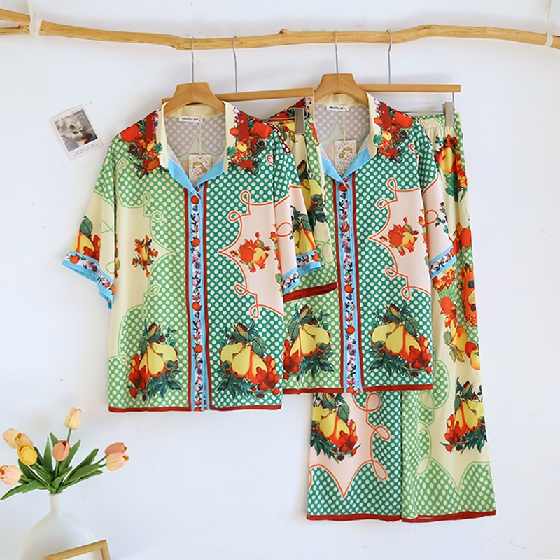 ชุดนอน Muslin Pajamas Collection Muslin Pet รุ่น Fruit Fiesta (N3318 T3318) | ชุดนอนชุดเที่ยว