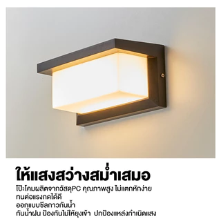 【การรับประกัน 10 ปี】โคมไฟผนัง LED กันน้ำ IP68, โคมไฟผนังกลางแจ้ง, สำหรับส่องสว่างและตกแต่งสวนสนาม