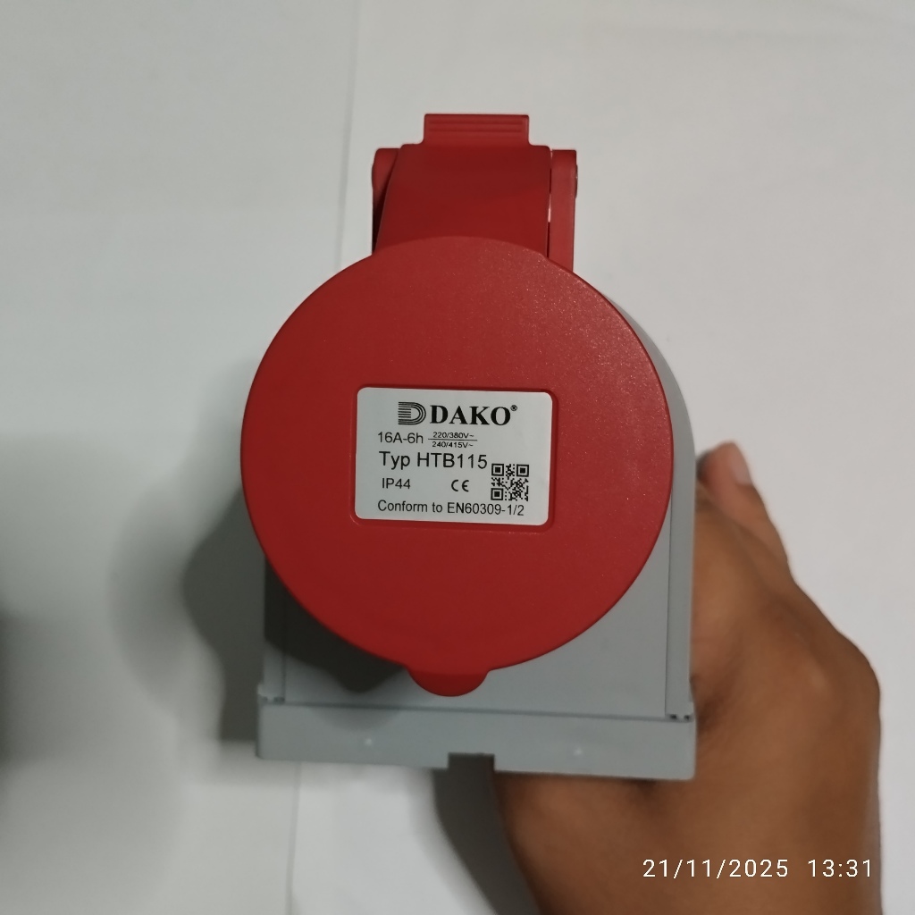 Power Plug รุ่น HTB115 16A 380V-415V 5Poles(3P+N+E) IP44 E@H6 เต้ารับติดลอย