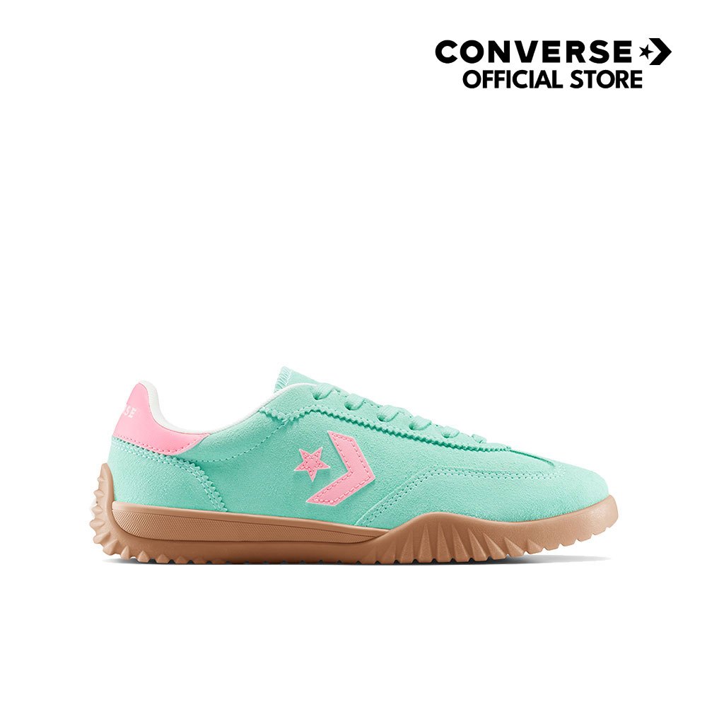 CONVERSE รองเท้าลำลอง RUN STAR TRAINER LEATHER & SUEDE OX GREEN/PINK ผู้หญิง A15090CF_U5GNPI