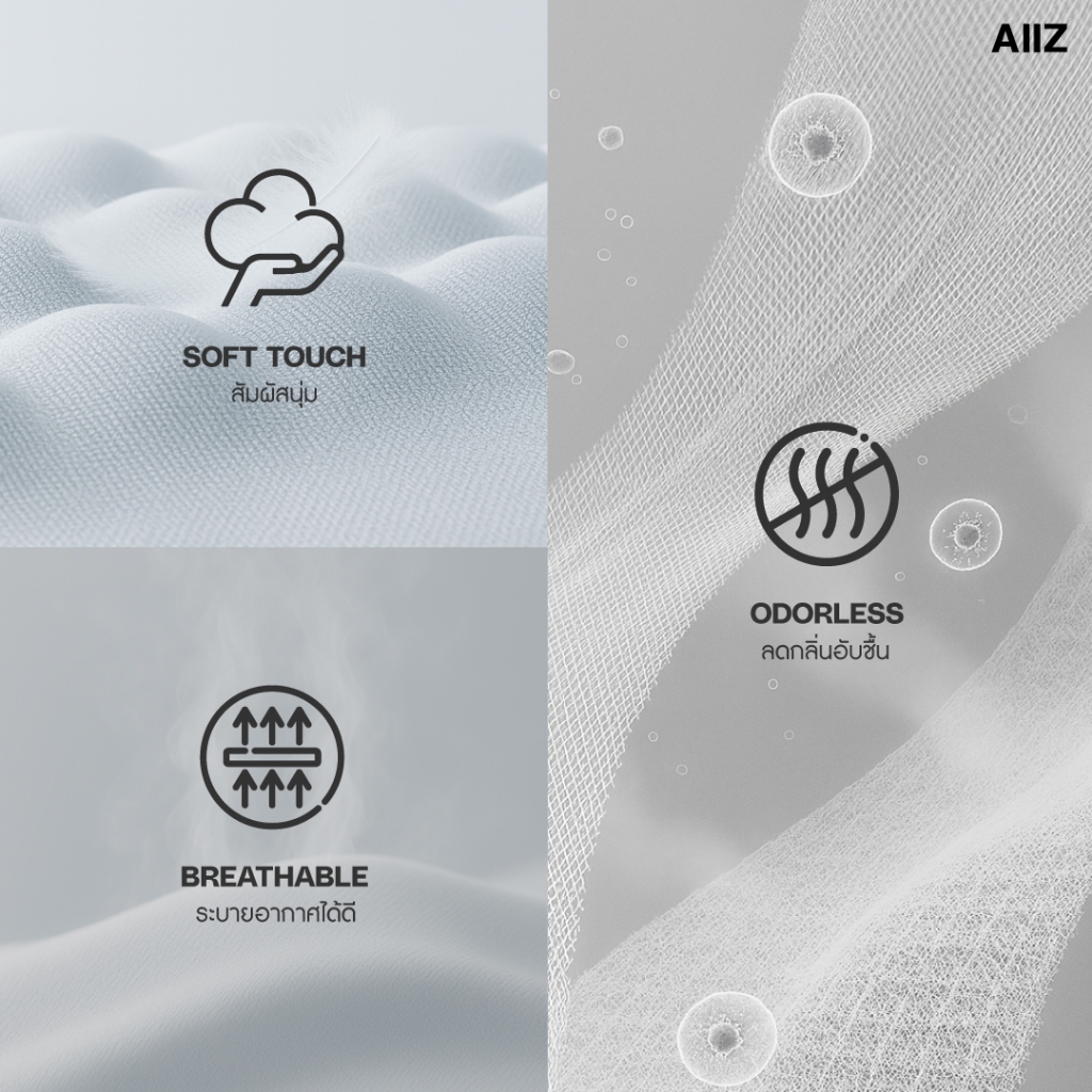 AIIZ เสื้อยืดผู้ชายคอกลมแขนสั้น รูปที่ 7