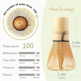 SunYoung Matcha Whisk Chasen☘️ชาเซ็นไม้ไผ่แท้ 100% อุปกรณ์ตีมัทฉะสไตล์ญี่ปุ่น เหมาะสำหรับชาวรักชาเขียว