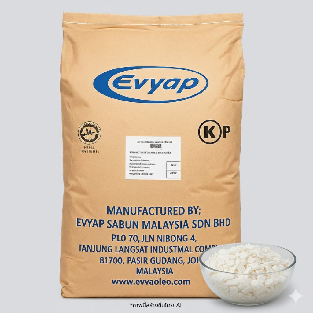 Evyap Stearic Acid 52% Flake 25kg (Cosmetic Grade) - กรดสเตียริก 52% ชนิดเกล็ด 25 กก. เกรดเครื่องสำอาง