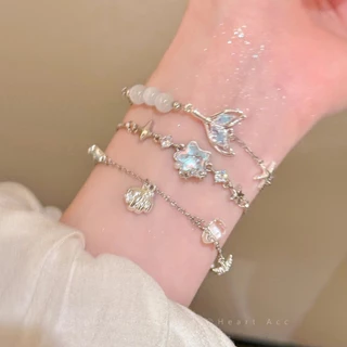 COD-ส่งเร็วจากไทย🎀สร้อยข้อมือ ปลาดาว รูปเปลือกหอย ประดับไข่มุก แฟชั่น หรูหรา หวาน ผู้หญิงที่ เครื่องประดับแฟช-Ten