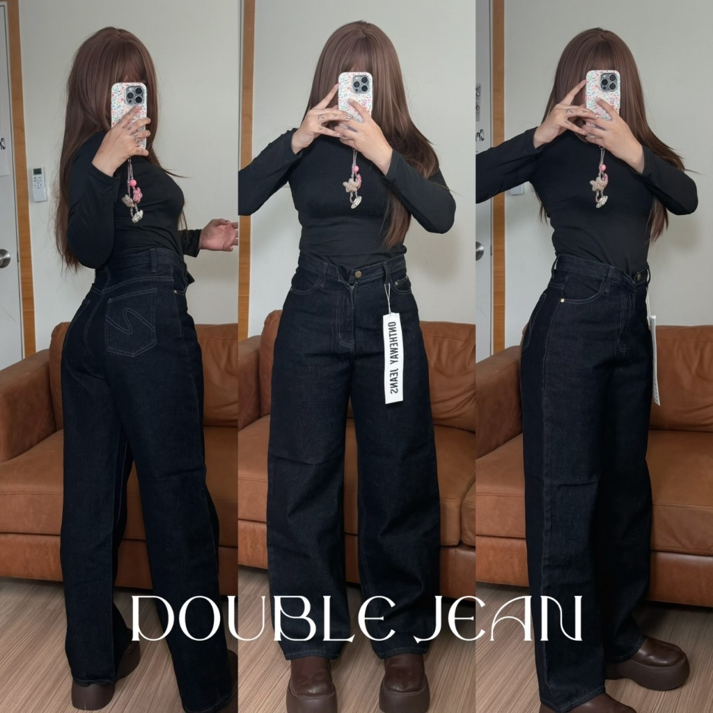[DBJ] กางเกงออนเดอะเวย์กระบอกดำมิดไนท์ ป้าย ON THE WAT รุ่น 12 และ 14 oz ใส่ได้ทั้งผู้หญิงและผู้ชาย