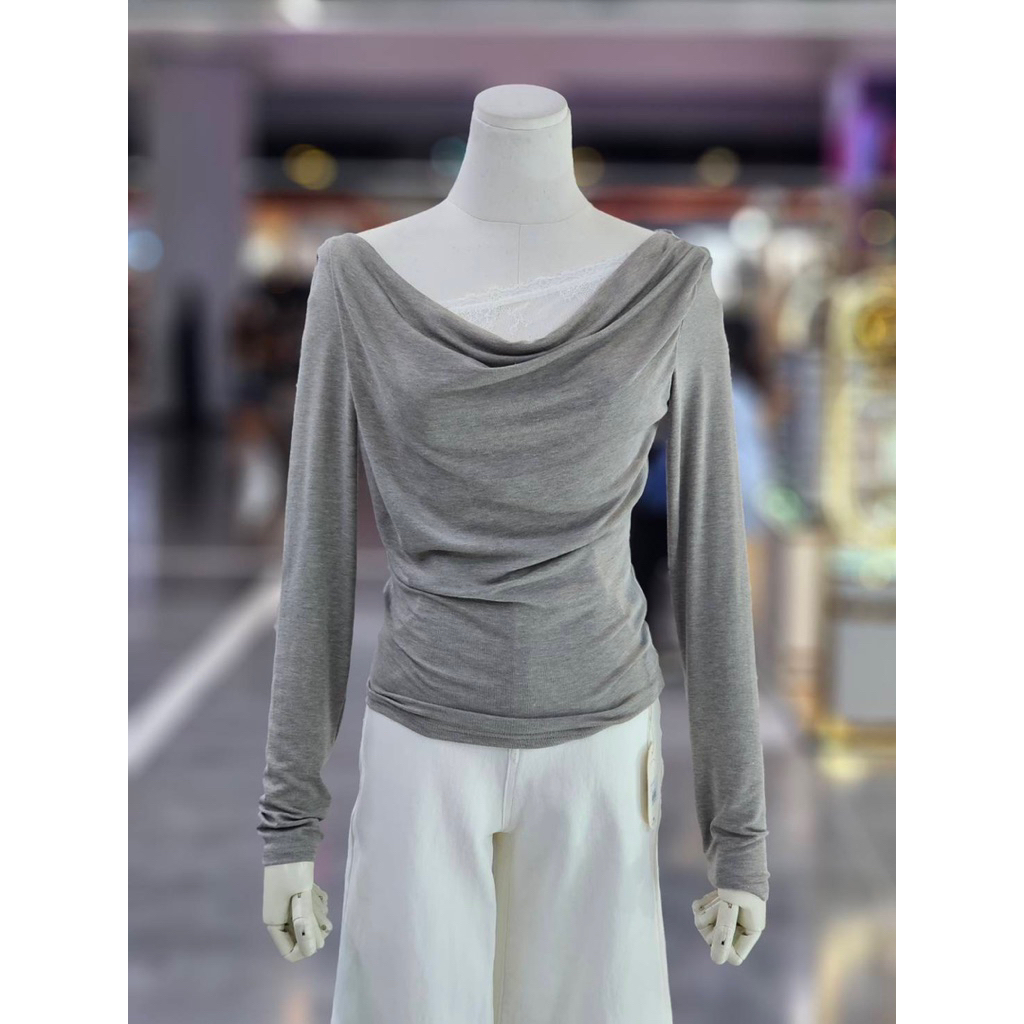 ATSIGN-LSคอถ่วงขอบคอลูกไม้ @76T7867-35