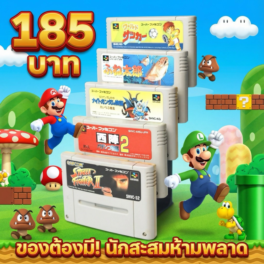 ชั้นวางตลับเกม Super Famicom (SNES, SFC) แบบขั้นบันได เก็บตลับได้หลายช่อง วางโชว์สะสม