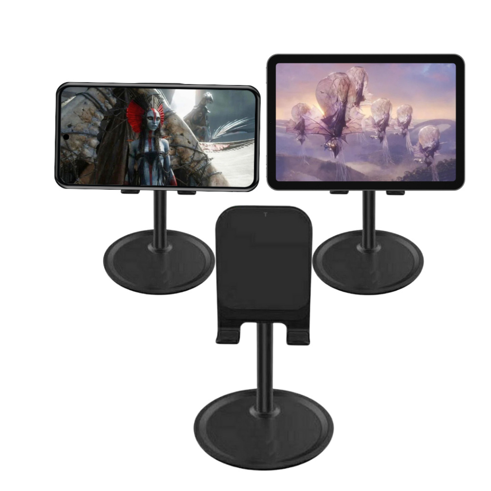 ขาตั้งแท่นวางมือถือ แท็บเล็ต แบบตั้งโต๊ะ ปรับมุมองศาได้ (สีดำ)