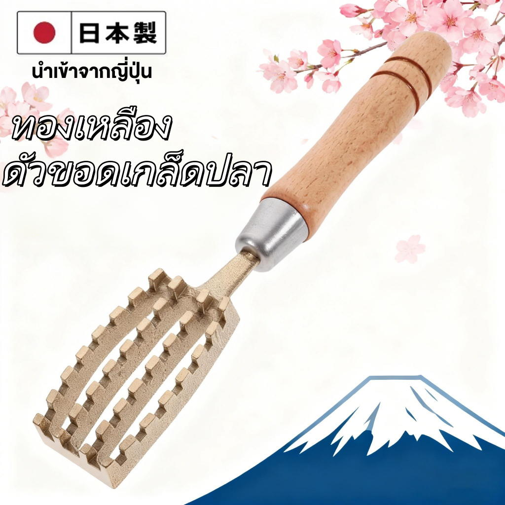 ​นำเข้าจากญี่ปุ่น! ที่ขูดเกล็ดปลาทองเหลืองคุณภาพสูง ขูดเกล็ดสะอาดหมดจด ไม่ทำลายเนื้อปลา​ ราคา ถูกที่สุด ดีลบีเคเค
