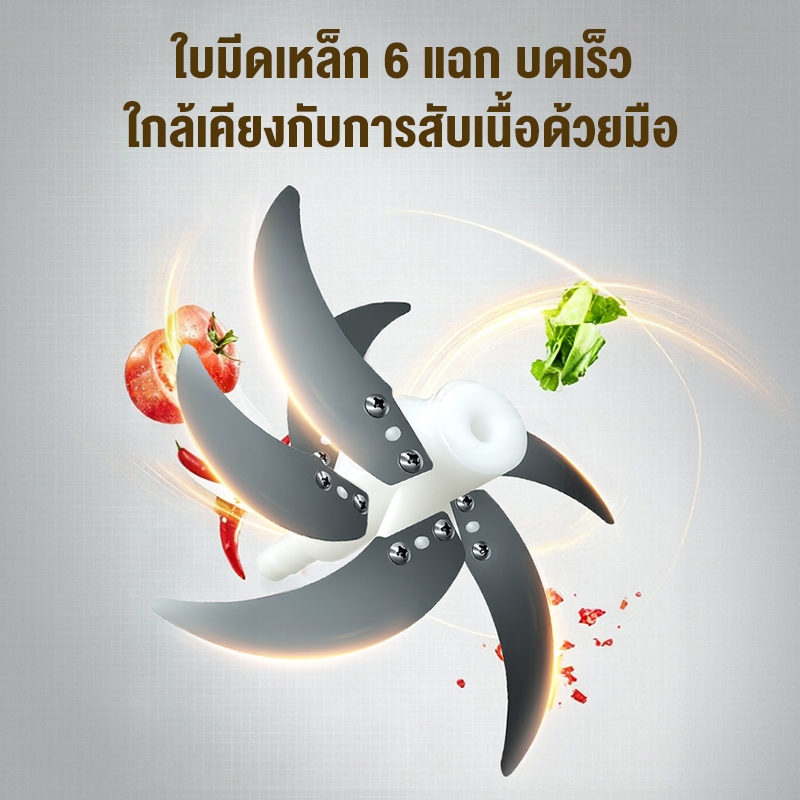 CAMEL เครื่องบดเนื้อสแตนเลส 5L 600W แรงปั่นสูง บดเนื้อ ผัก พริกกระเทียม เครื่องบดอาหาร - รูปที่ 6