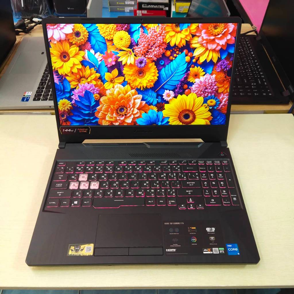 ASUS TUF GAMING F15 FX506HC-HN111W ติดฟิล์มกันรอยหน้าจอแล้ว สภาพเครื่อง 90%