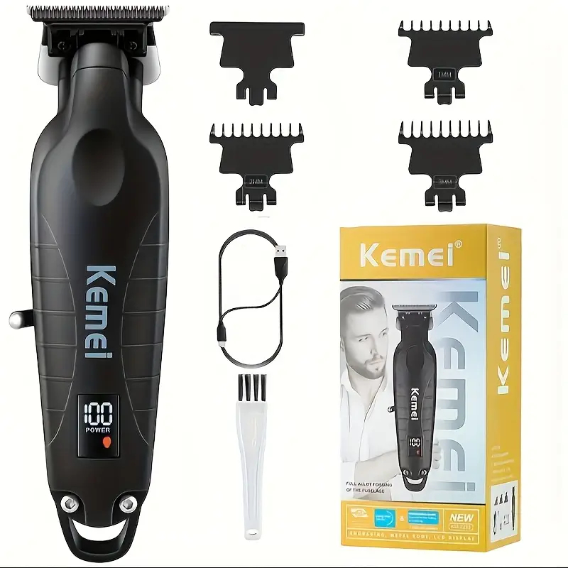 Kemei KM-2293ของแท้ 100% ปัตตาเลี่ยนไร้สาย อัจฉริยะ ชาร์จได้ เสียงเงียบ ปัตตาเลี่ยนตัดKemei KM-2293