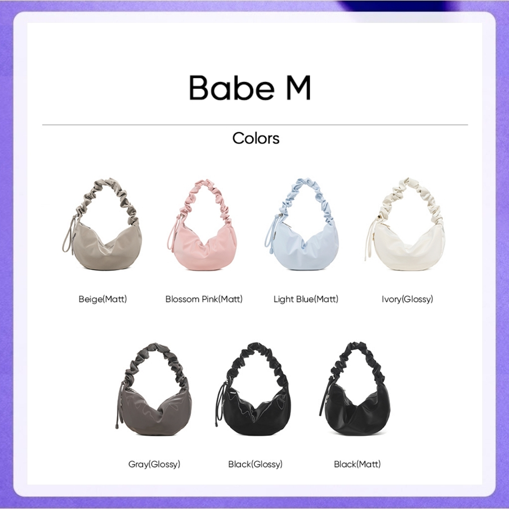 Carlyn Babe M 7colors H73104020 S, M, L (Black, Ivory, Gray, Glossy, Light Blue, Blossom Pink Matt, Beige) พร้อมส่ง