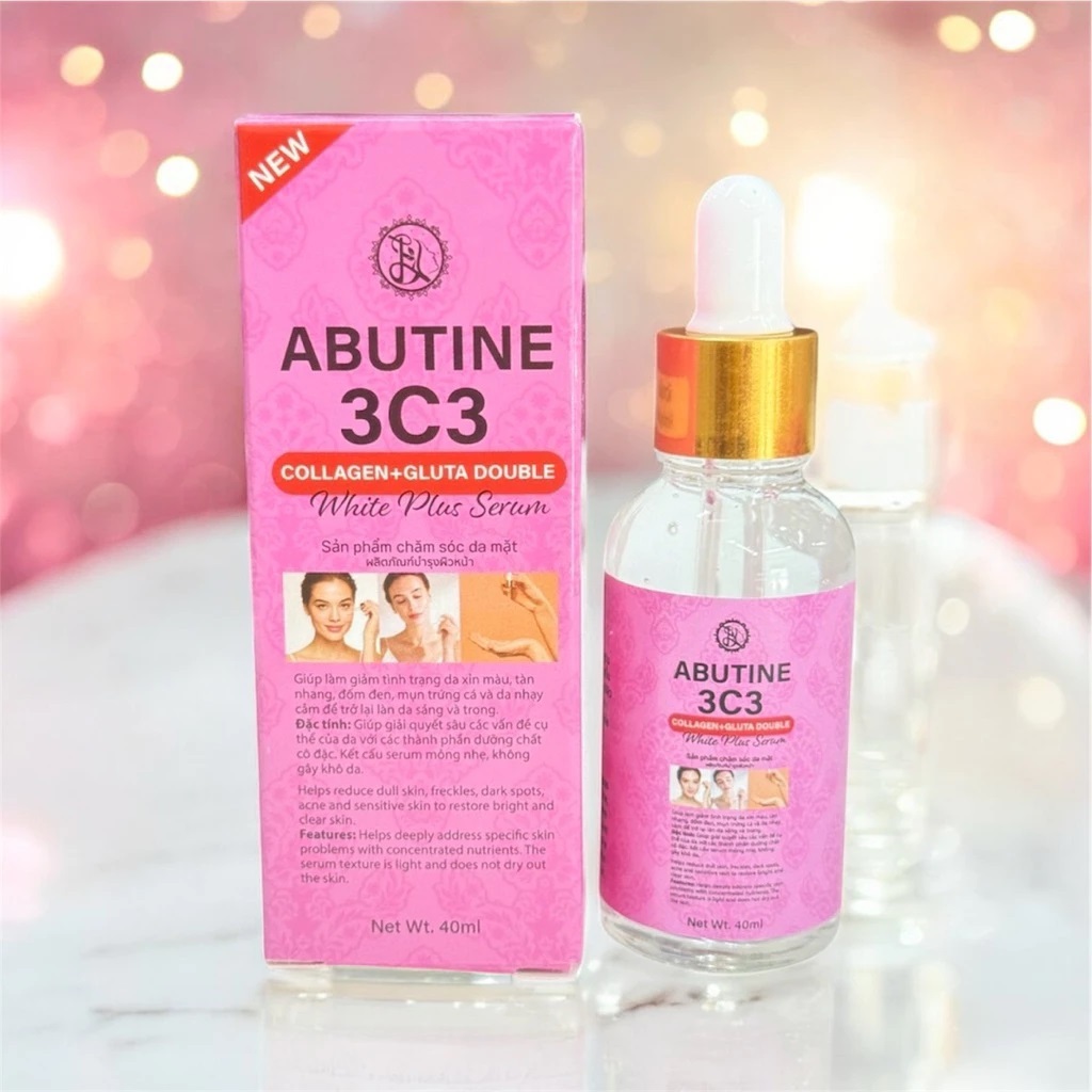 ABUTINE 3C3 COLLAGEN+GLUTA DOUBLE White Plus Serum เซรั่มอาร์บูติน คอลลาเจนกลูต้า ขนาด 40ml