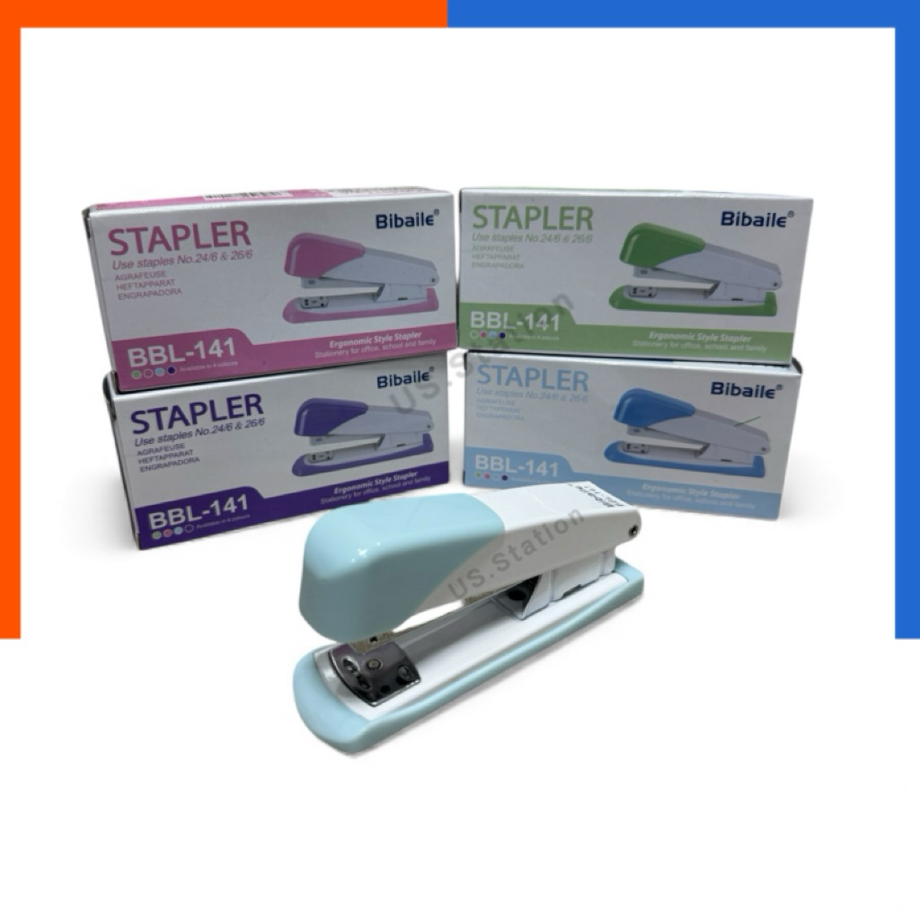 เครื่องเย็บ กระดาษ BBL-141 Bibaile เบอร์ 3 เบอร์ 35 24/6 / 26/6 ใส่ได้ทั้งสอง แม็ก เย็บกระดาษ 20 แผ่