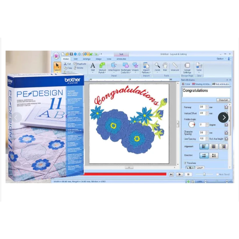 PE-DESIGN 11.31 โปรแกรมจักรปัก สำหรับ Windows thumbnail 4