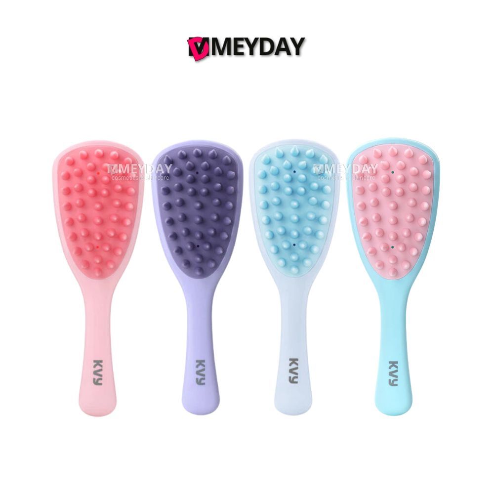 KVY เควีวาย Handled Hair Shampoo Brush หวีแปรงสระผมแบบด้ามยาว 1Psc