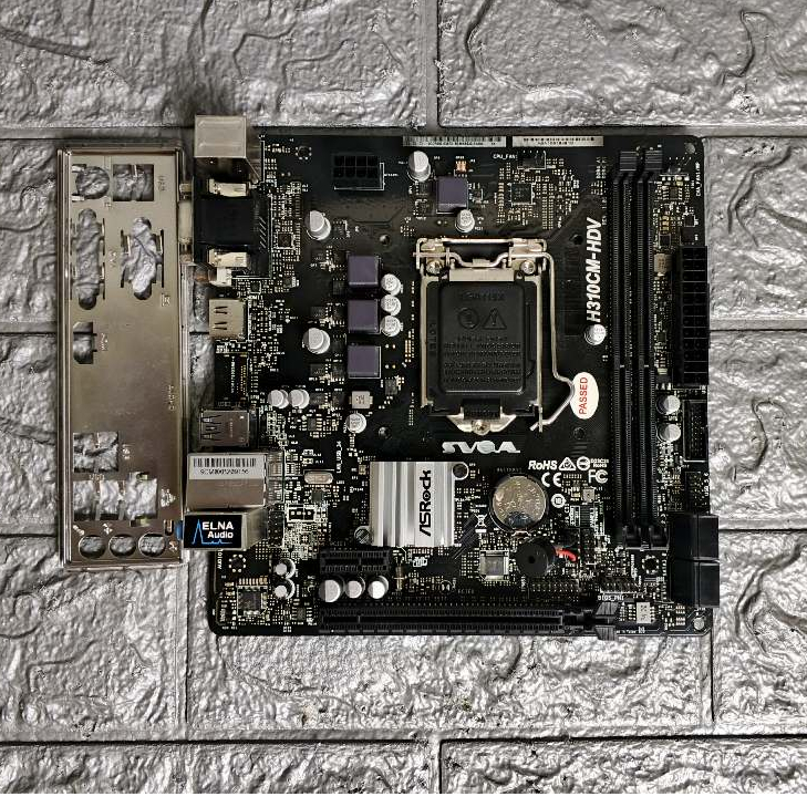 ⚡️ เมนบอร์ด Asrock H310M-HDV LGA 1151V2 (มีฝาหลัง) ฟรีSpeakerเมนบอร์ด USED