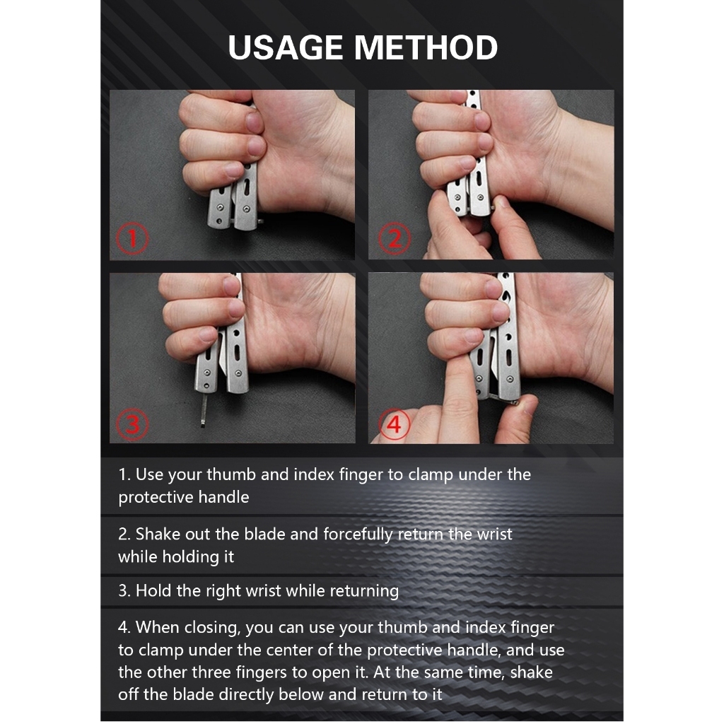 balisong บาลิซอง หวี หวีผม หวีช่างตัดผม ที่เปิดขวด สแตนเลส ดำ เงิน รุ้ง BF15 BF16 BF98 - รูปที่ 5