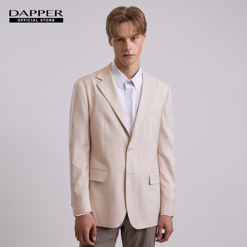 DAPPER เสื้อเบลเซอร์ Micro Texture Stretch Blazer สีครีม (JS/CR/302RSP)