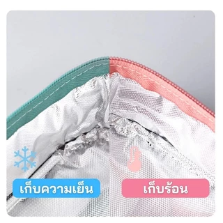 กระเป๋าเก็บอุณหภูมิ PU กันน้ำ มีหูหิ้ว สำหรับใส่กล่องข้าวเบนโตะ รักษาความร้อนและความเย็น เหมาะพกอาหารกลางวัน