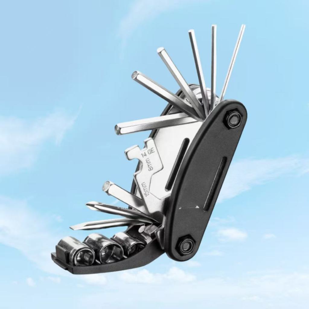 TAKION ชุดเครื่องมือซ่อม ไขควงอเนกประสงค์  จักรยาน แบบพกพา 16 in 1 Folding Tool (Black)S19