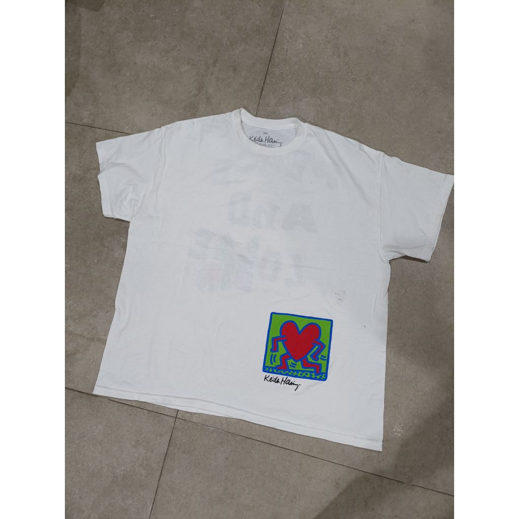 *พร้อมส่ง*🇹🇭 เสื้อKeith Haring Peace & Love Pop Street Art