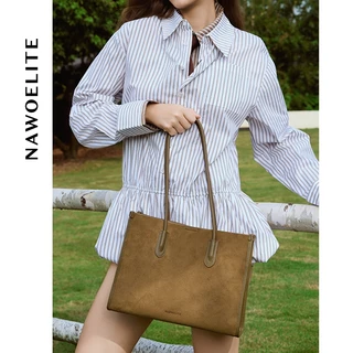NAWOELITE Tote bag กระเป๋าสะพายไหล่ กระเป๋าถือใบใหญ่ กระเป๋าสะพายไหล่ยอดฮิต กระเป๋าแฟชั่น ใส่แท็บเล็ตได้